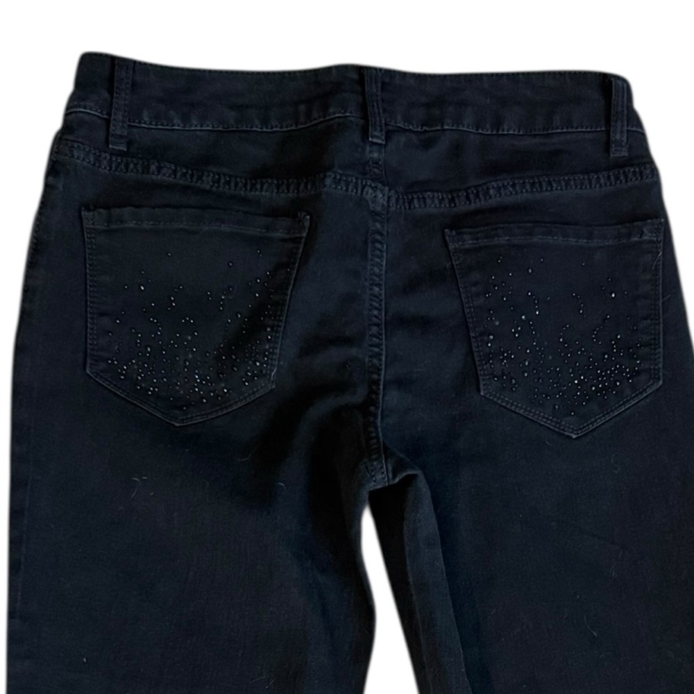 Faded Glory Black Skinny Jeans with Sequin Pocket Detail – Size 8A - Picture 6 of 9
